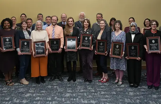 Group photo of award recipients from the Faculty Awards Convocation