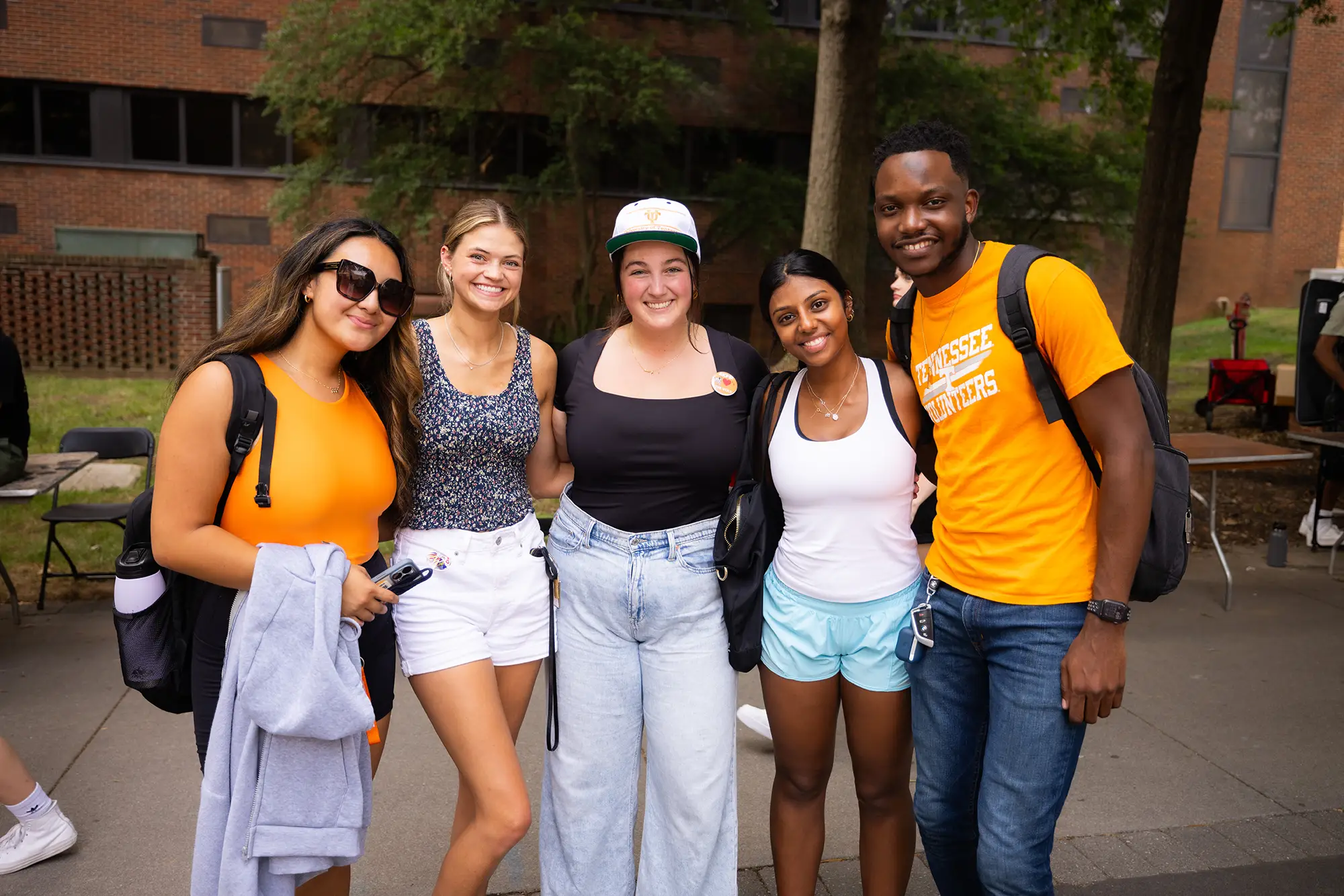 Five students from the Department of Sociology stand for a photo.